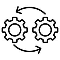 Process Optimization icon line vector illustration