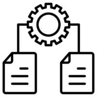 Data Integration icon line vector illustration