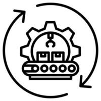 Lean Manufacturing icon line vector illustration