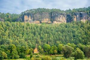 The Elbe Sandstone Mountains in Germany, Europe photo