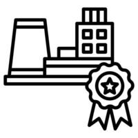 Manufacturing Excellence icon line vector illustration