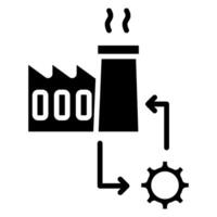 Manufacturing Process icon line vector illustration