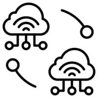 IoT Integration icon line vector illustration