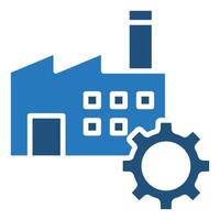 Factory Management icon line vector illustration