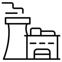 Manufacturing Plant icon line vector illustration