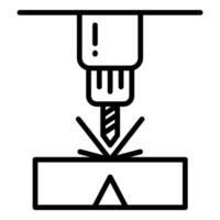 Fabrication Tools icon line vector illustration