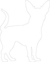 Chihuahua  outline silhouette vector