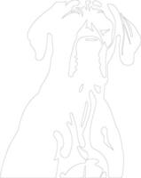 Great Dane  outline silhouette vector