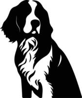 Welsh Springer Spaniel    black silhouette vector