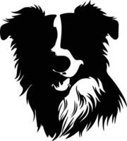 Australian Shepherd black silhouette vector