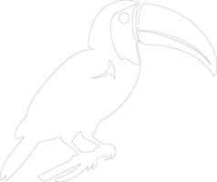 keel-billed toucan outline silhouette vector