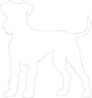 Irish Terrier  outline silhouette vector