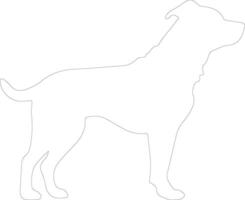 working dog  outline silhouette vector