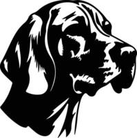 Redbone Coonhound  silhouette portrait vector