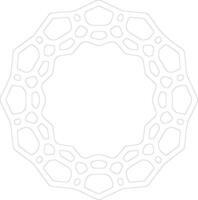 Octagon  outline silhouette vector