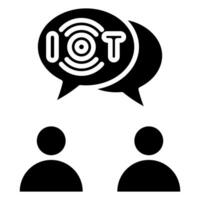 IoT Communication icon line vector illustration