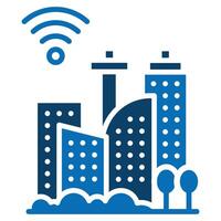 Smart Cities icon line vector illustration