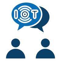 IoT Communication icon line vector illustration