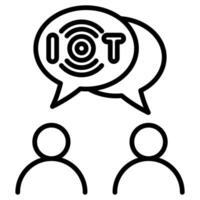 IoT Communication icon line vector illustration