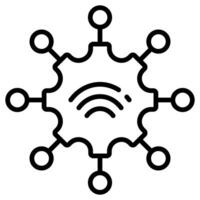 IoT Infrastructure icon line vector illustration