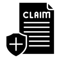 Insurance Claim icon line vector illustration