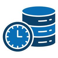 Real-time Data icon line vector illustration