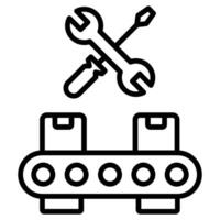 Manufacturing Tools icon line vector illustration