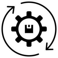 Automation icon line vector illustration