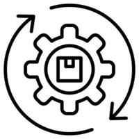 Automation icon line vector illustration