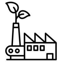 Sustainable Manufacturing icon line vector illustration