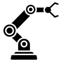 Industrial Robot icon line vector illustration