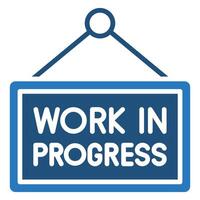 Work in Progress icon line vector illustration
