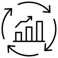 Continuous Improvement icon line vector illustration