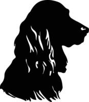 campo spaniel negro silueta vector