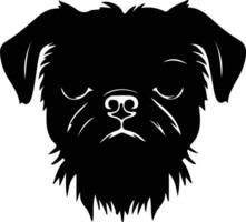 Brussels Griffon  silhouette portrait vector