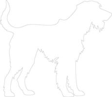 irlandesa perro lobo contorno silueta vector