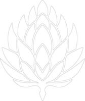 artichoke  outline silhouette vector