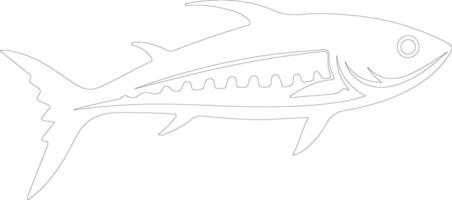 mackerel  outline silhouette vector