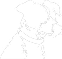 Jack Russell terrier contorno silueta vector