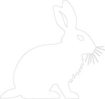 lagomorfo contorno silueta vector