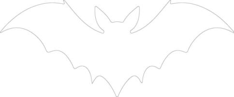 Bat  outline silhouette vector