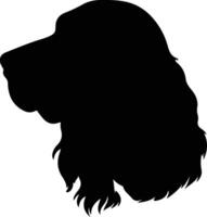 Inglés cocker spaniel silueta retrato vector