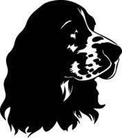 American Cocker Spaniel  black silhouette vector