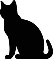 Brazilian Shorthair Cat  black silhouette vector