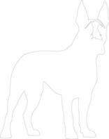 Bull Terrier outline silhouette vector