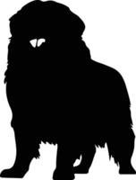 Tibetan Mastiff   black silhouette vector