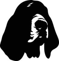 Bloodhound  silhouette portrait vector