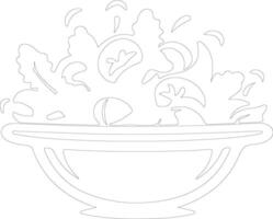 salad  outline silhouette vector