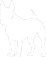 Bull Terrier  outline silhouette vector