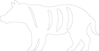 tapir outline silhouette vector